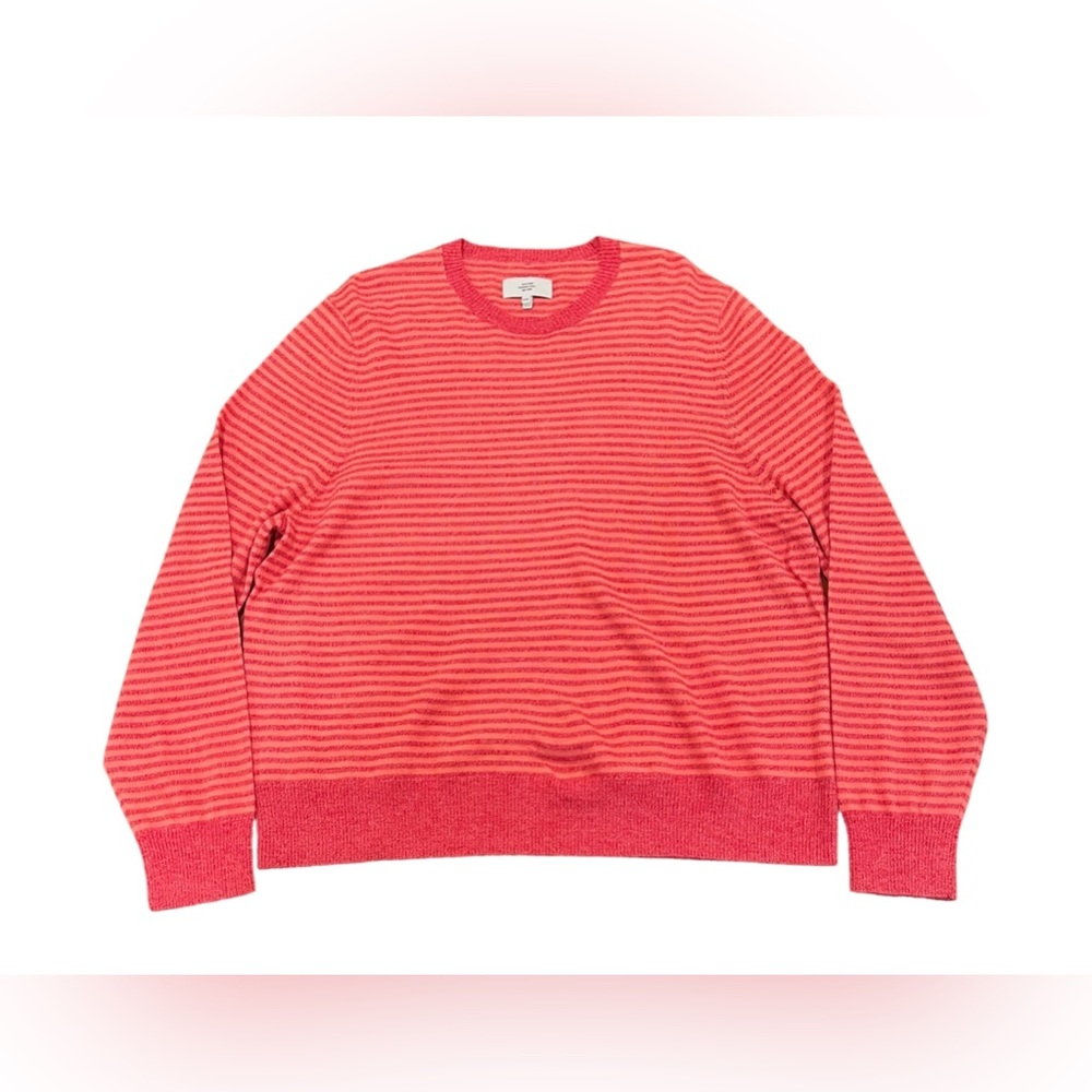 Like New Men’s Jack Spade Judson Crewneck Sweater Heathered Red Stripe XXL
